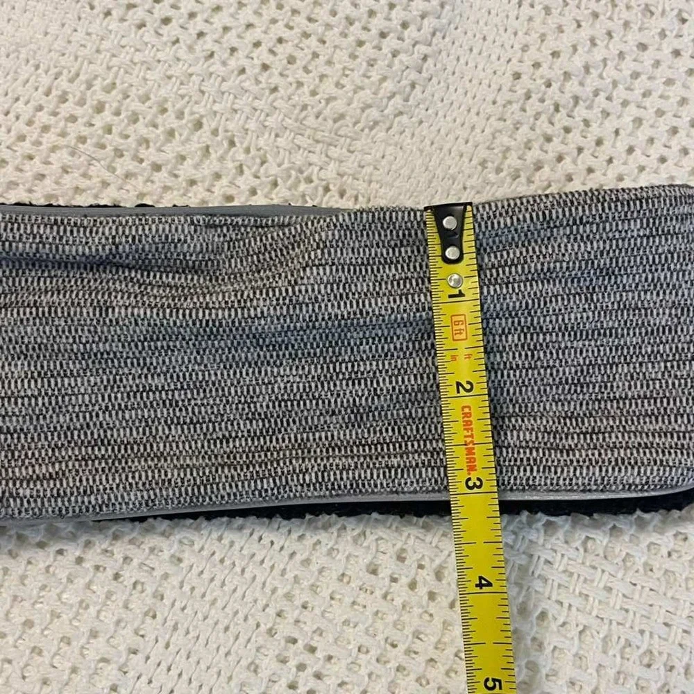 Lululemon Fleece Lined Headband‎ Ear Warmer Grey Black Reflective One Size O/S